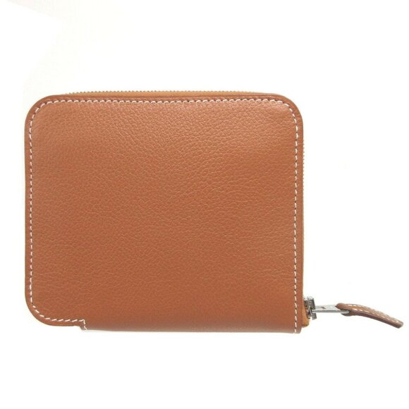 HERMES Azap Silkin Compact B Stamp Evercolor Gold Coin Case Wallet - Picture 3 of 9
